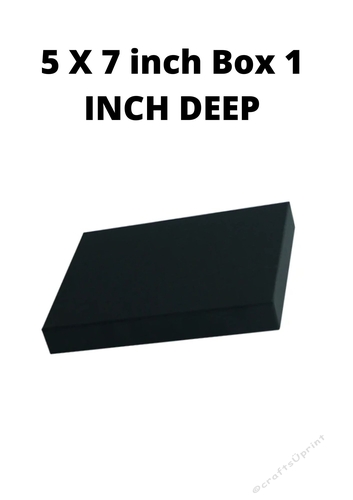5 X 7 inch box, 1 inch deep. 