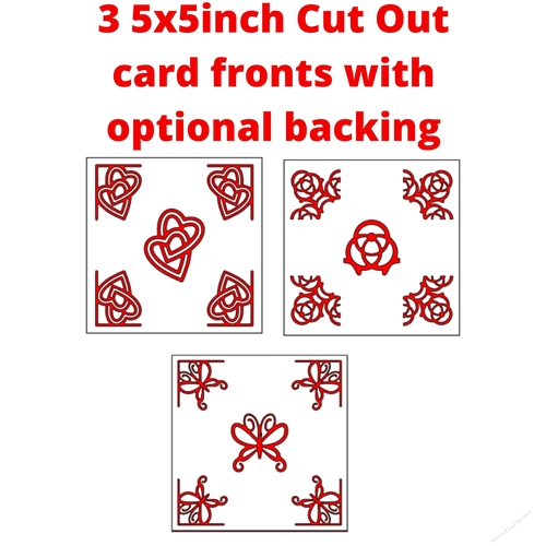 3 Cut Out Card Fronts 