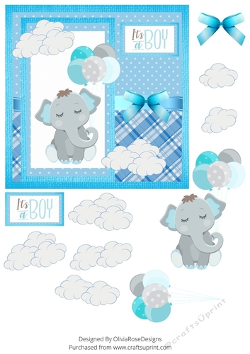 New Baby Boy Elephant With Baloons