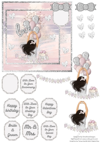 Sparkling Romance Quick Card #3 7 sentiments