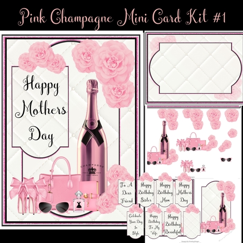 Pink Champagne Mini Card Kit #1
