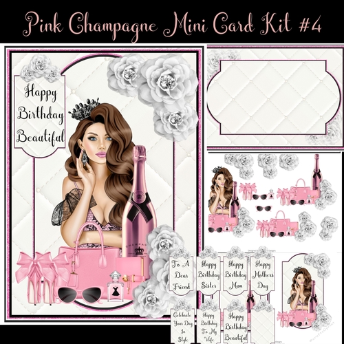 Pink Champagne Mini Card Kit #4