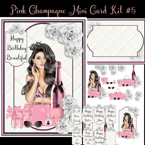 Pink Champagne Mini Card Kit #5