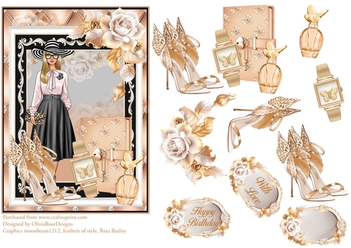 Gold Fashion Quick Card #3