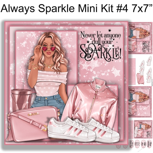 Always Sparkle Mini Card Kit #4 7x7