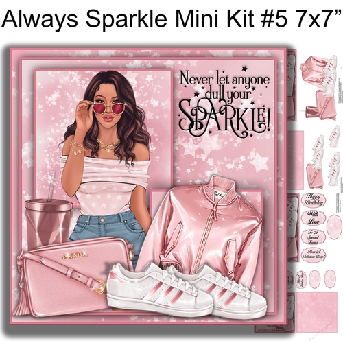 Always Sparkle Mini Card Kit #5 7x7