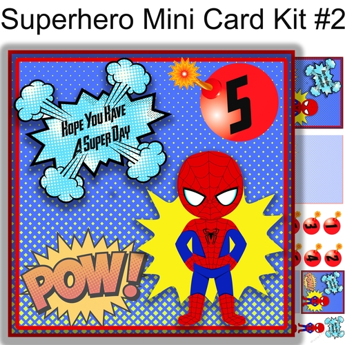 Superhero Mini card kit #2 7x7