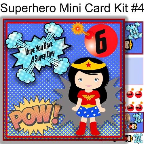 Superhero Mini card kit #4 7x7