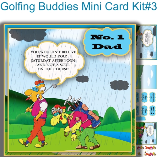 Golfing Buddies  Mini Card Kit #3