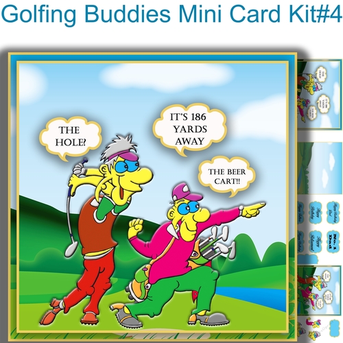 Golfing Buddies  Mini Card Kit #4