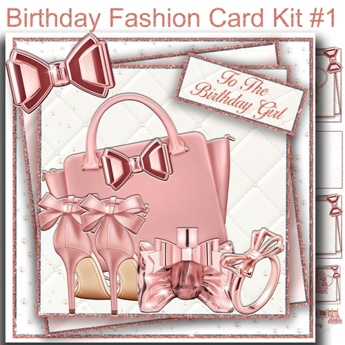Birthday Fashion Card Kit #1