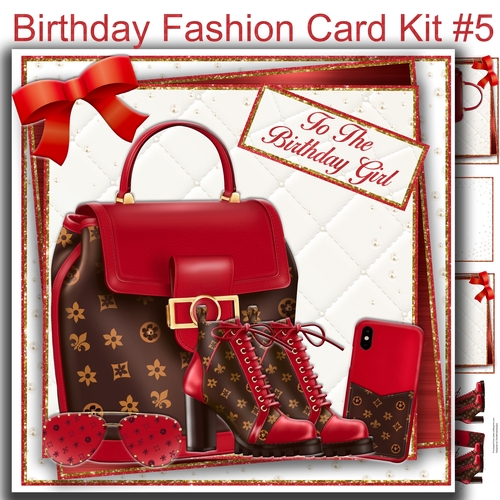 Birthday Fashion Card Kit #5