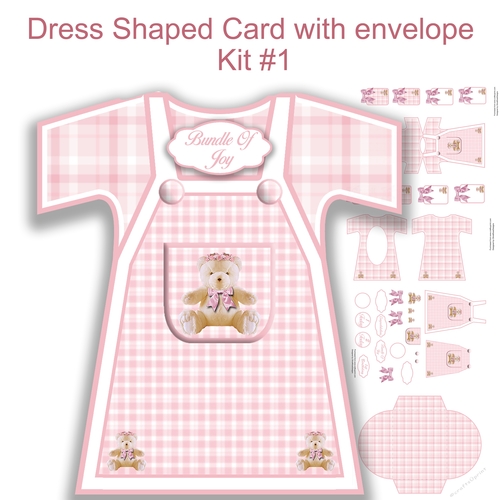 Dress Shaped Card kit #1 with Envelope 