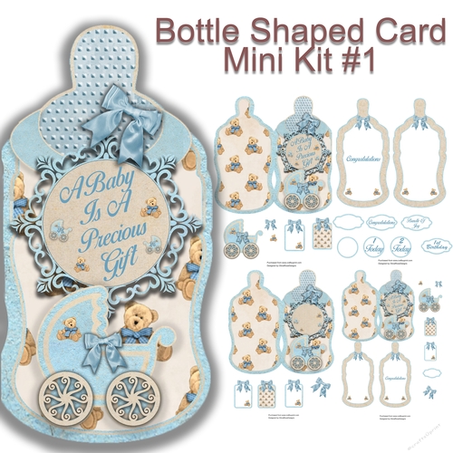 Bottle Shaped Mini Card Kit #1