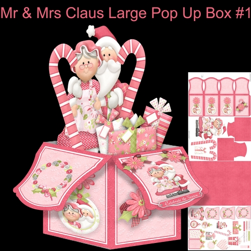 Mr & Mrs Claus Large Pop Up Box Kit #1