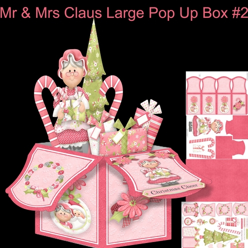 Mr & Mrs Claus Large Pop Up Box Kit #2