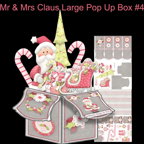 Mr & Mrs Claus Large Pop Up Box Kit #4