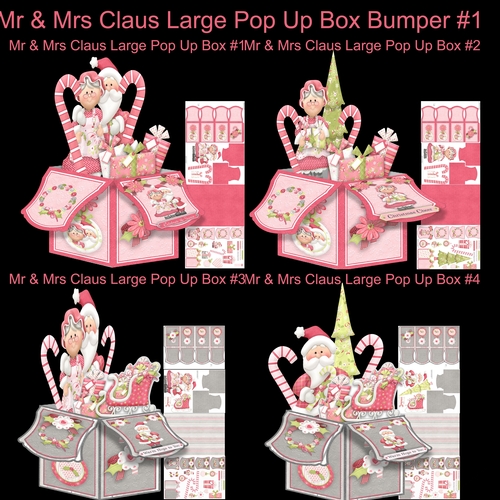 Mr & Mrs Claus Large Pop Up Box Bumper  Kit #1