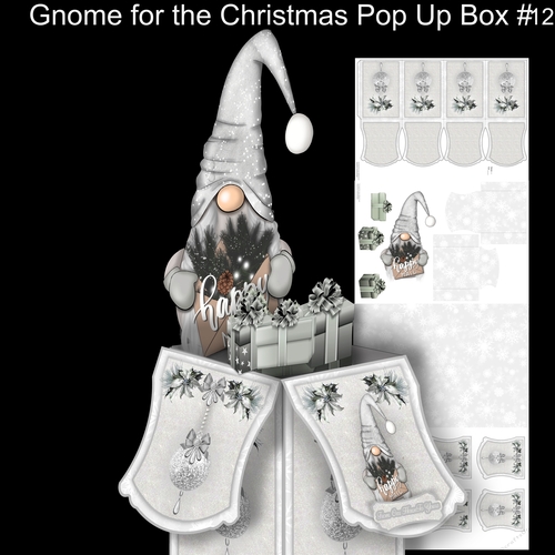 Gnome For Christmas Large pop Up box #12