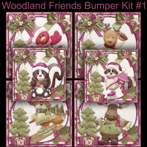 Woodland Friends Bumper Kit #1 6 different cards**