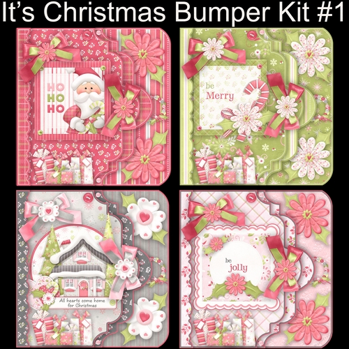 Its Christmas  Pocket Effect Layered Card Bumper  Kit  #1