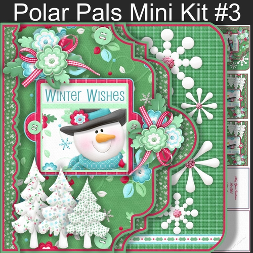 Polar Pals  Pocket Effect Layered Card Kit  #3