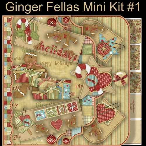 Ginger Fellas Pocket Effect Layered Card Kit  #1