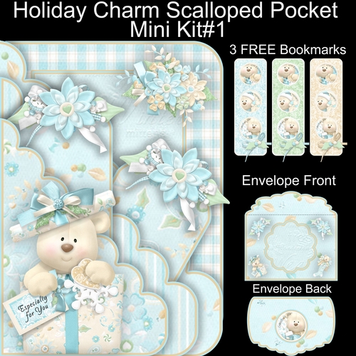 Holiday Charm Scalloped Pocket Card Mini Kit #1   