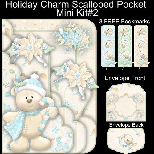Holiday Charm Scalloped Pocket Card Mini Kit #2   
