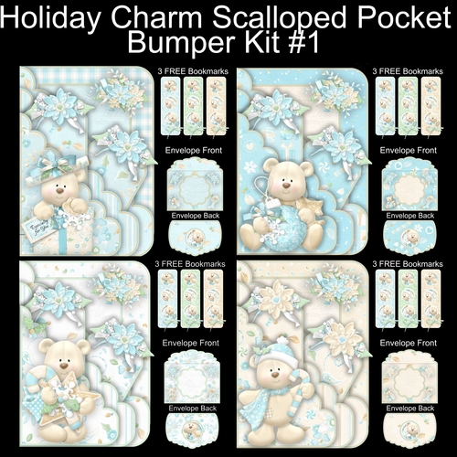 Holiday Charm Scalloped Pocket Card Bumper Kit #1  