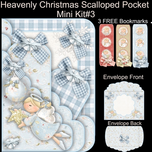 Heavenly Christmas Scalloped Pocket Card Mini Kit #3   