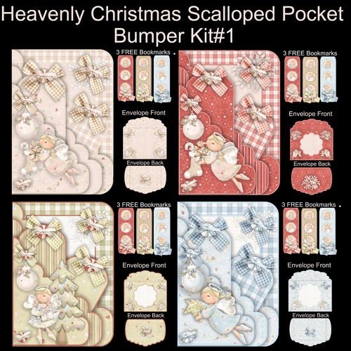 Heavenly Christmas Scalloped Pocket Card Bumper Kit #1  