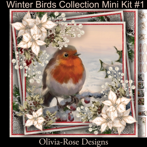 Winter Birds Collection Mini Kit#1