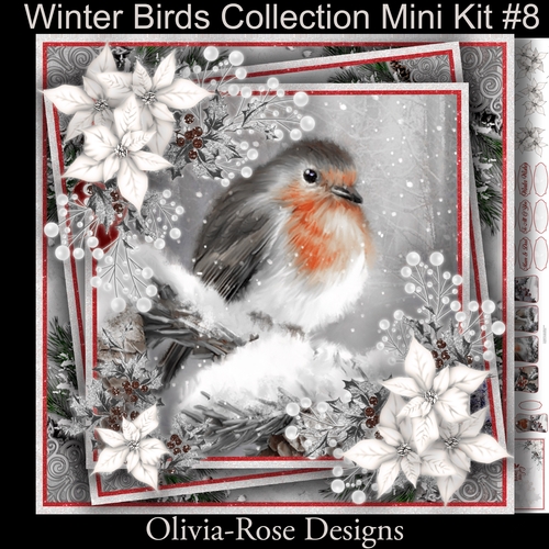 Winter Birds Collection Mini Kit#8