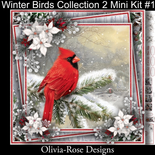 Winter Birds Collection 2 Mini Kit#1