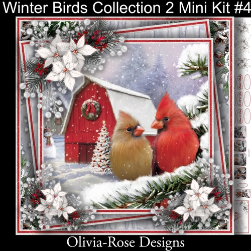 Winter Birds Collection 2 Mini Kit#4
