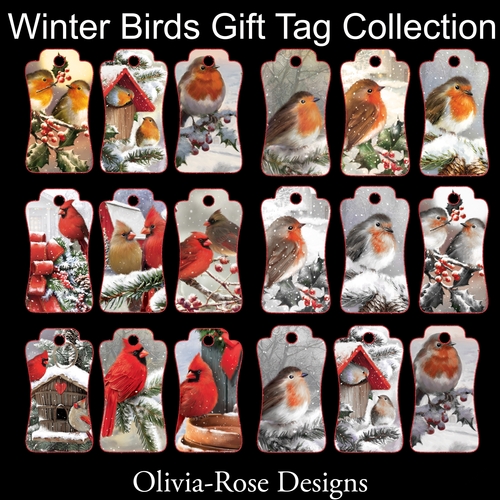 Winter Birds Gift Tag Collection 