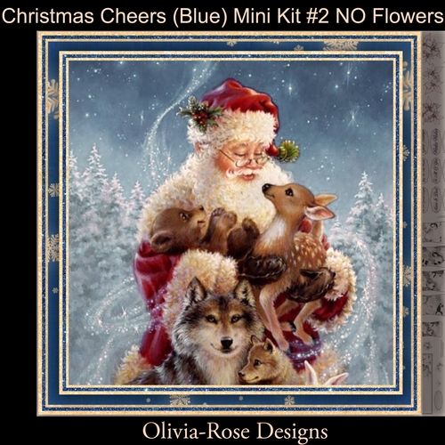 Christmas Cheers (Blue) Mini Kit #2 No Flowers**