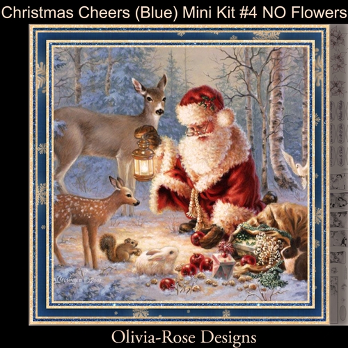 Christmas Cheers (Blue) Mini Kit #4 No Flowers**