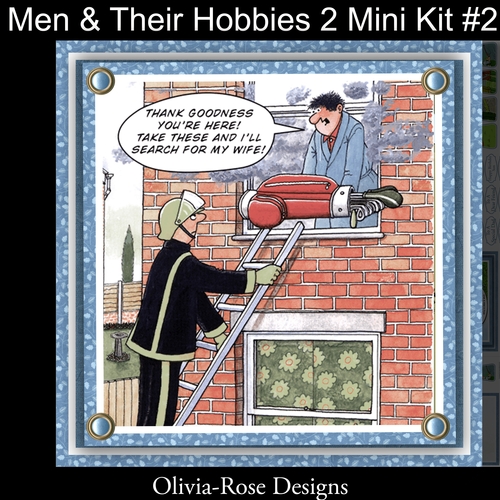 Men & Their Hobbies 2 Mini Kit #2  6 DIFFERENT  MATCHING BOOK MARKS**