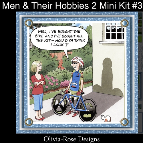 Men & Their Hobbies 2 Mini Kit #3  6 DIFFERENT  MATCHING BOOK MARKS**