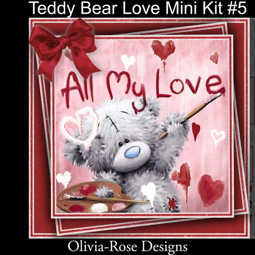 Teddy Bear Love Mini Kit #5   6 DIFFERENT MATCHING BOOKMARKS**