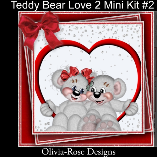 Teddy Bear Love 2 Mini Kit #2   6 DIFFERENT MATCHING BOOKMARKS**