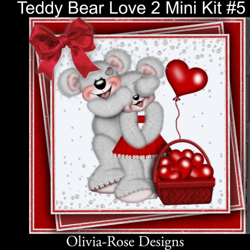 Teddy Bear Love 2 Mini Kit #4   6 DIFFERENT MATCHING BOOKMARKS**