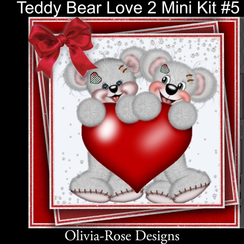 Teddy Bear Love 2 Mini Kit #5   6 DIFFERENT MATCHING BOOKMARKS**