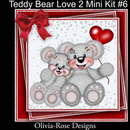 Teddy Bear Love 2 Mini Kit #6   6 DIFFERENT MATCHING BOOKMARKS**