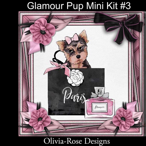 Glamour Pup  Mini Kit #3   NO DECOUPAGE**