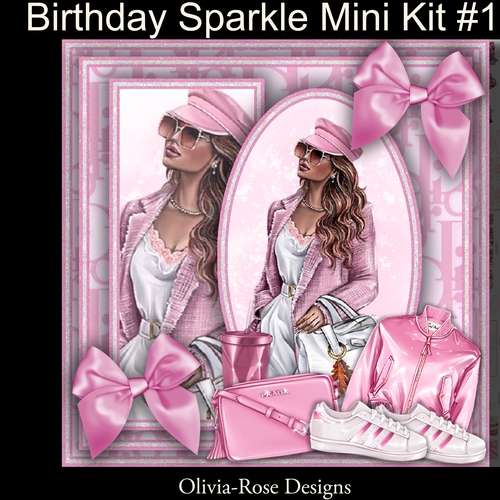 Birthday Sparkle Mini Kit #1  NO DECOUPAGE** 