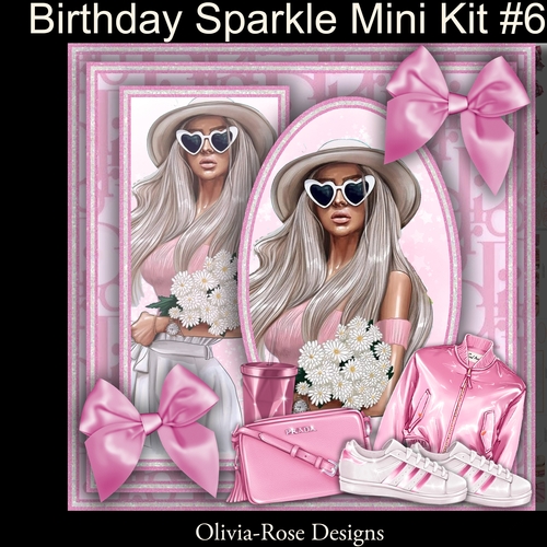 Birthday Sparkle Mini Kit #6  NO DECOUPAGE** 