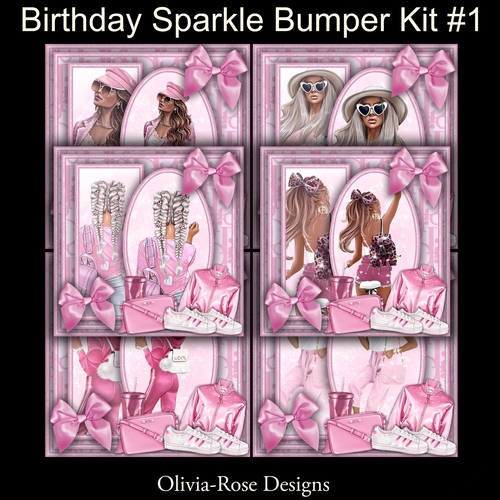 Birthday Sparkle Bumper Kit #1  NO DECOUPAGE**  
